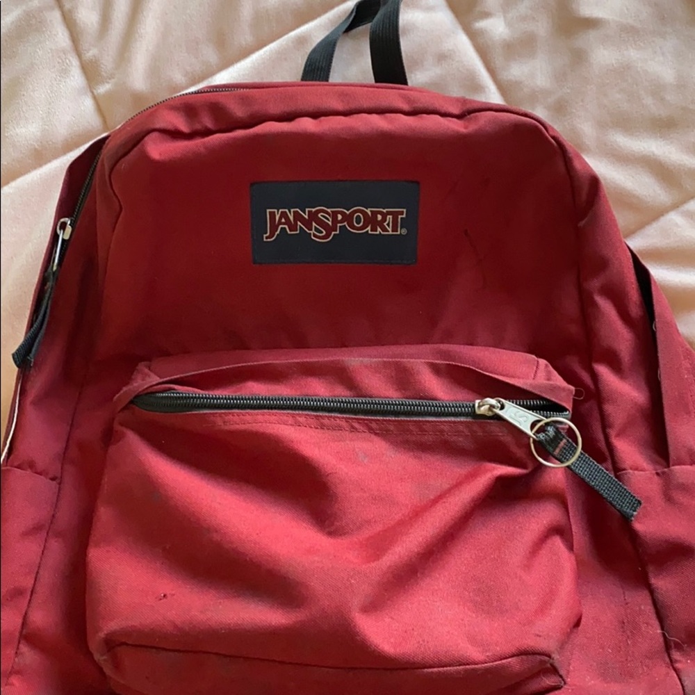 Red jansport backpack